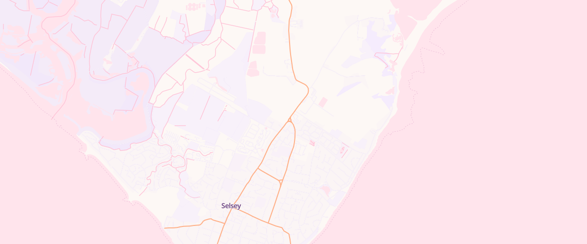 Map showing the location of Asda Selsey Supermarket