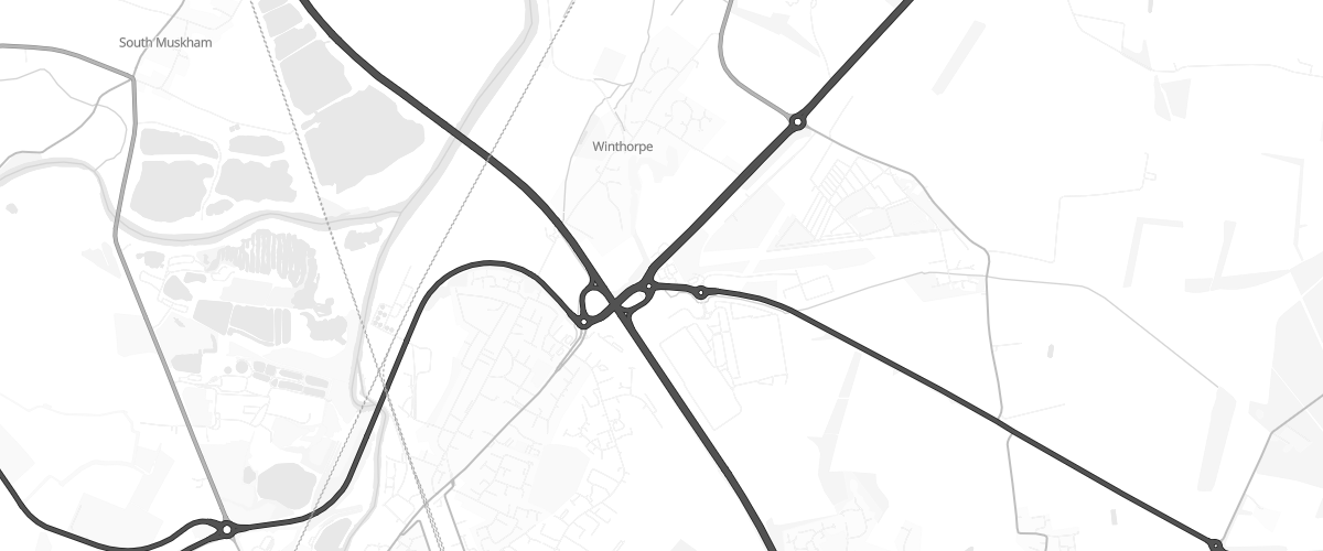Map showing the location of Shell Little Waitrose Newark