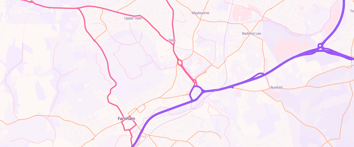 Map showing the location of Mfg Farnham