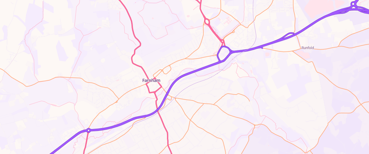 Map showing the location of Farnham Sf Connect