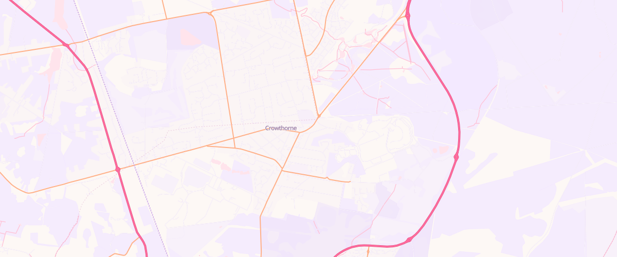 Map showing the location of Crowthorne Sf Connect