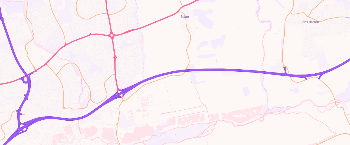 Map showing the location of Asda Nene Valley North