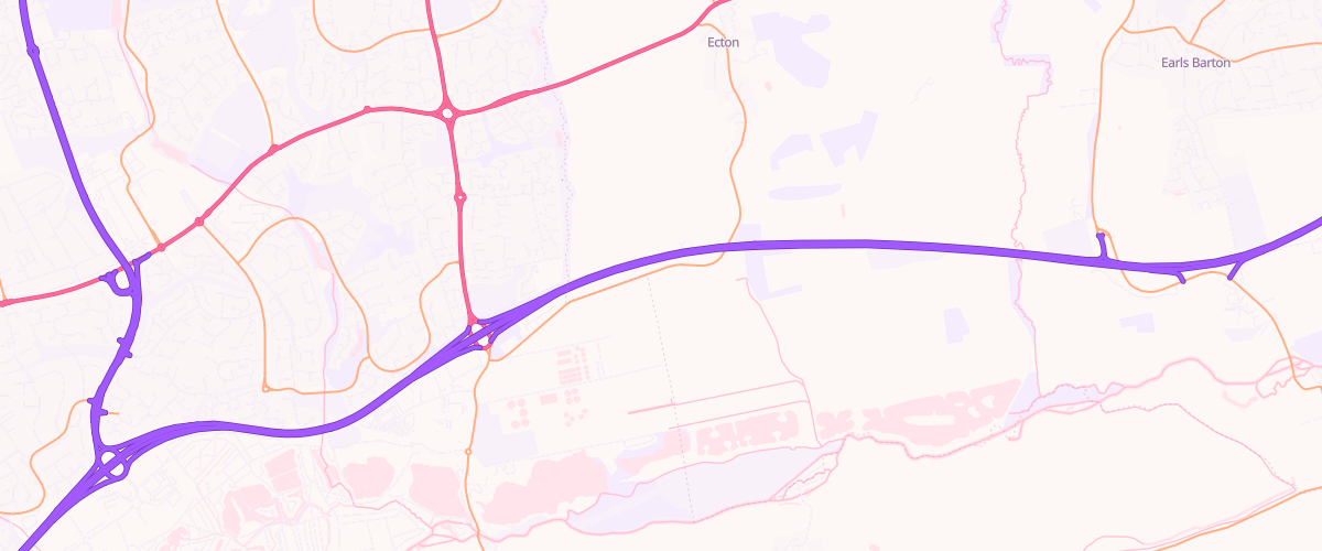 Map showing the location of Asda Nene Valley South