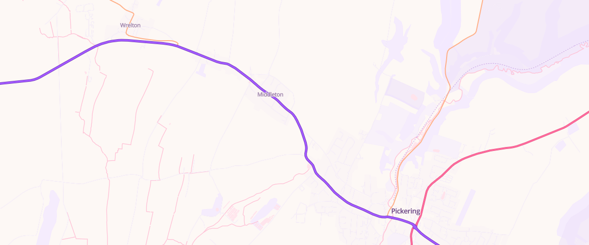 Map showing the location of Middleton Service Station