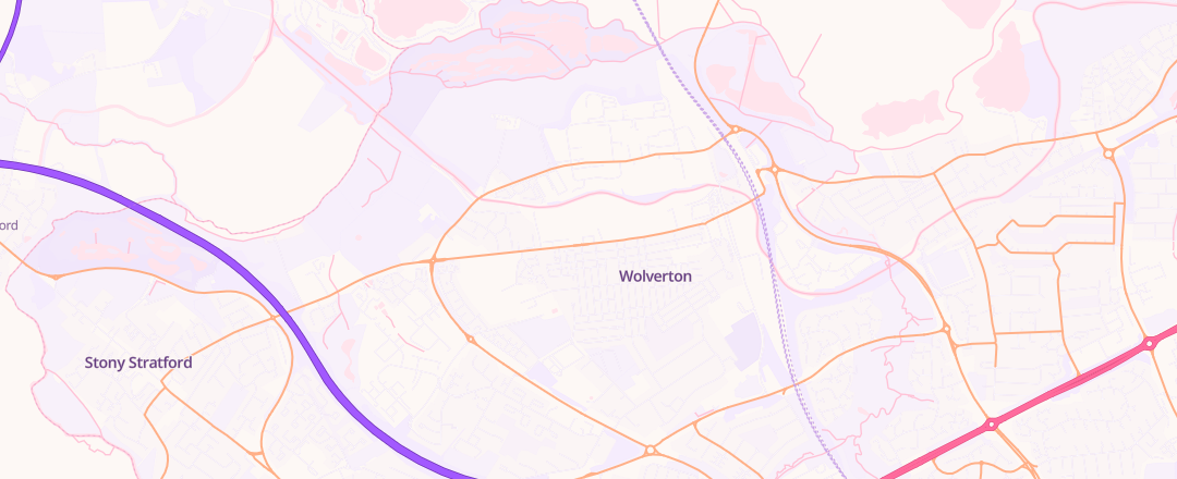 Map showing Various, Milton Keynes