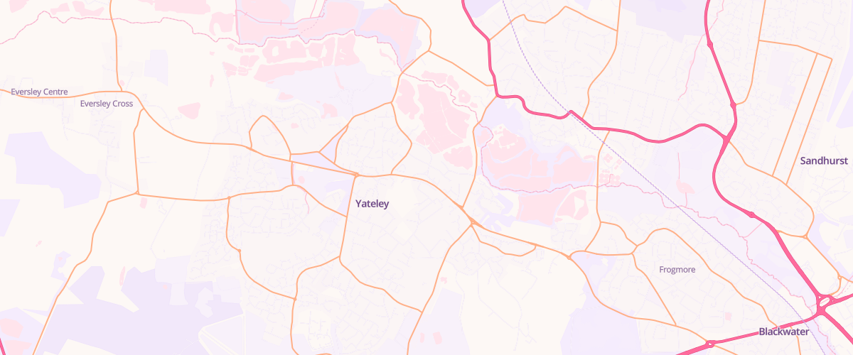 Map showing the location of Asda Yateley Express Petrol