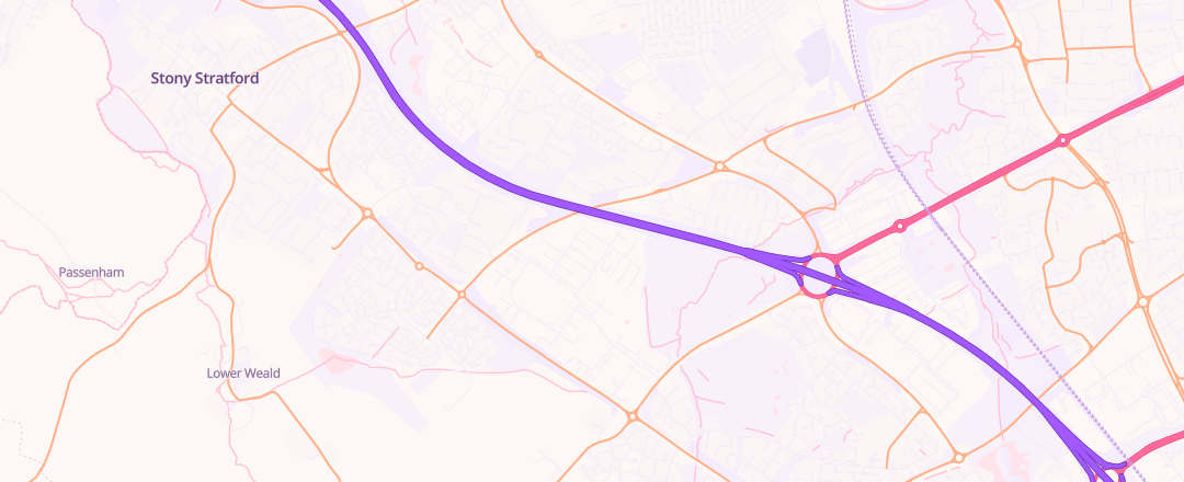 Map showing Spanners And Heels, Milton Keynes