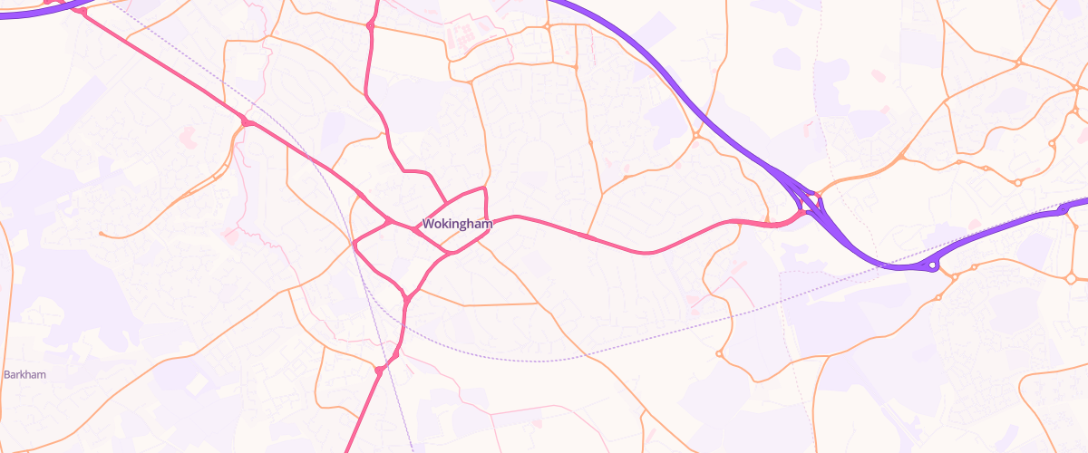 Map showing the location of Shell Wokingham