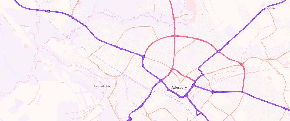 Map showing the location of Sainsburys Aylesbury Gatehouse