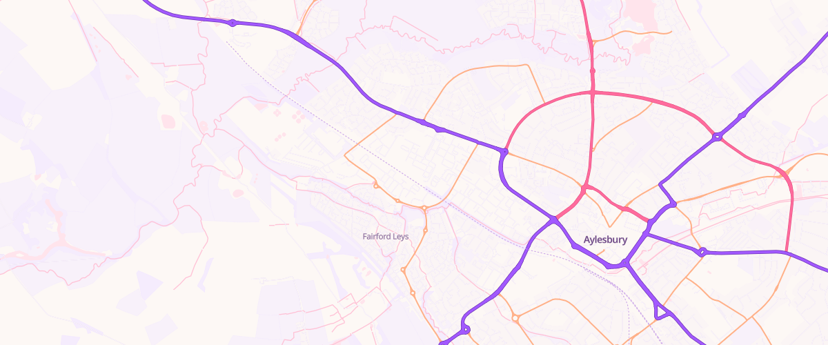 Map showing the location of Aylesbury Extra Petrol Filling