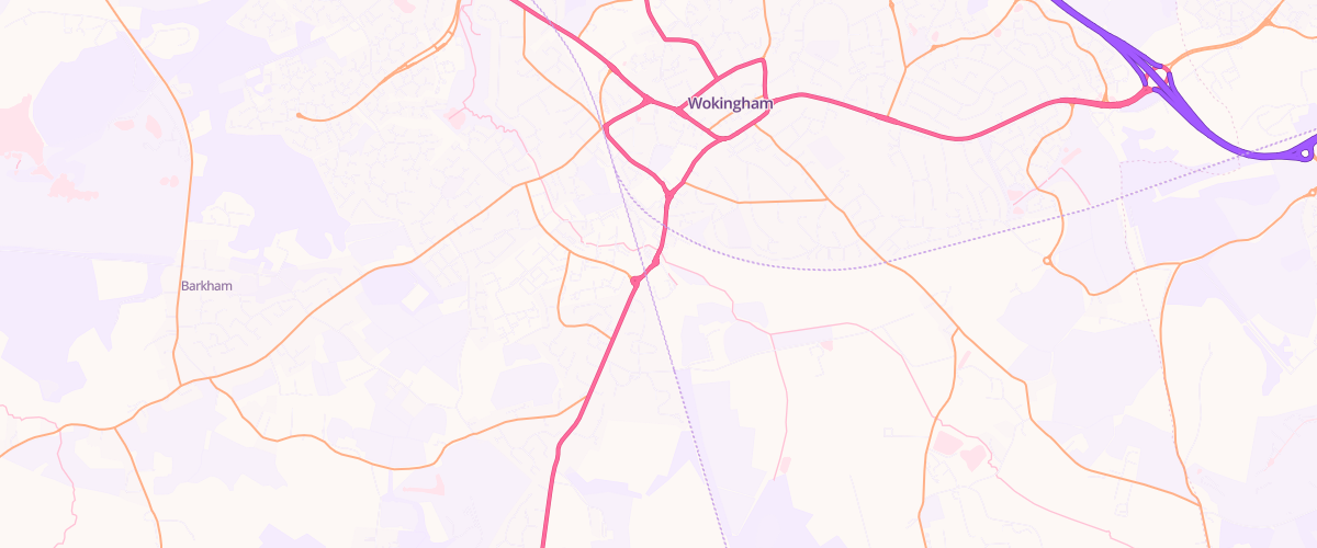 Map showing the location of Wokingham Superstore Petrol Filling