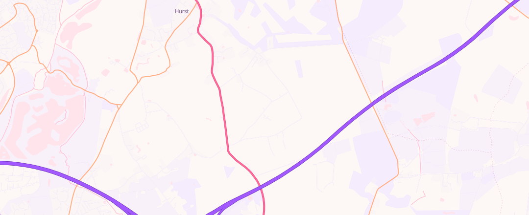 Map showing Berkshire Autos Mot & Service Centre, Hurst