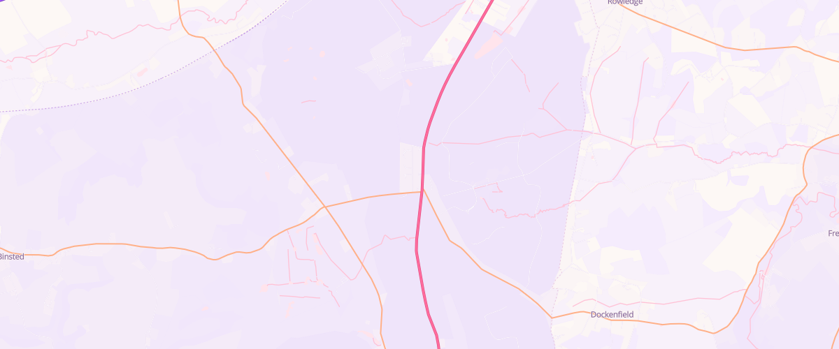 Map showing the location of Bucks Horn Oak Service