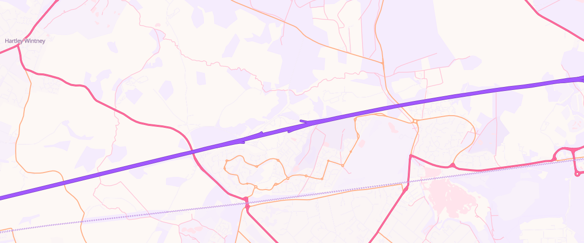 Map showing the location of Welcome Break Fleet North