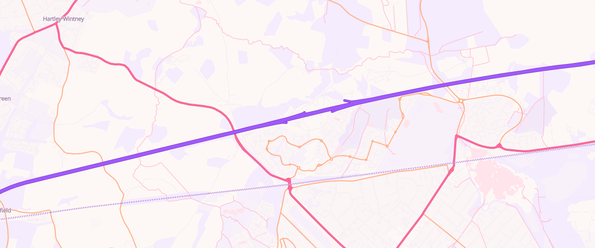 Map showing the location of Welcome Break Fleet South