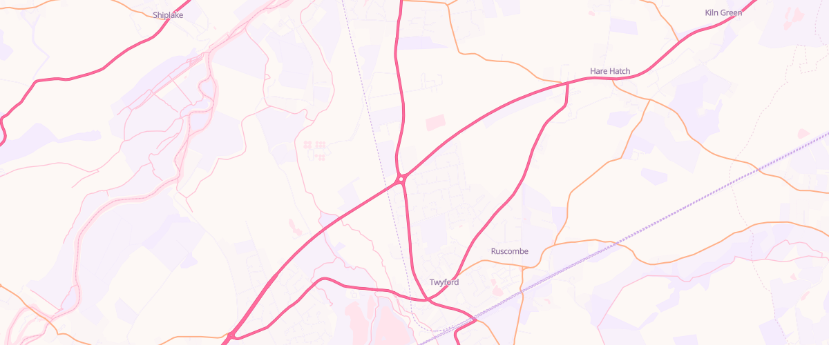 Map showing the location of Twyford Sf Connect
