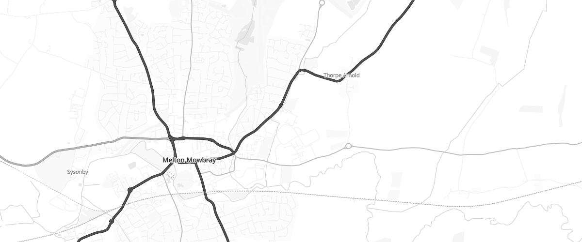 Map showing the location of Melton Mowbray Superstore Petrol
