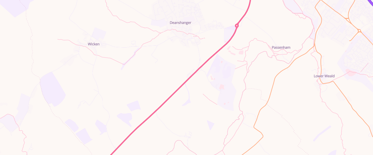 Map showing the location of Mfg Deanshanger