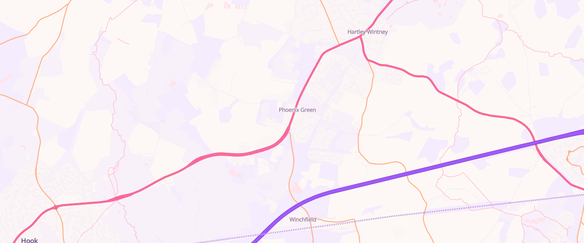 Map showing the location of Phoenix Green Service Station
