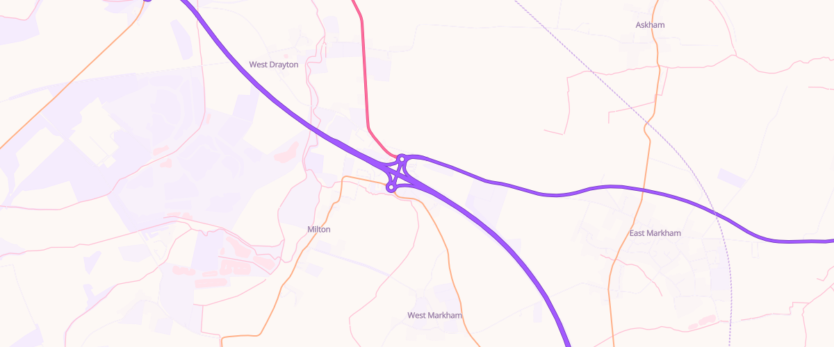 Map showing the location of Shell Retford