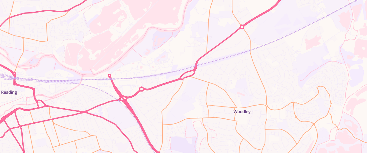 Map showing the location of Sonning Cutting Sf Connect