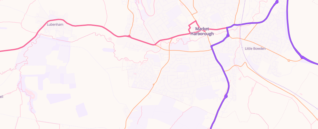 Map showing Complete Auto Solutions, Market Harborough