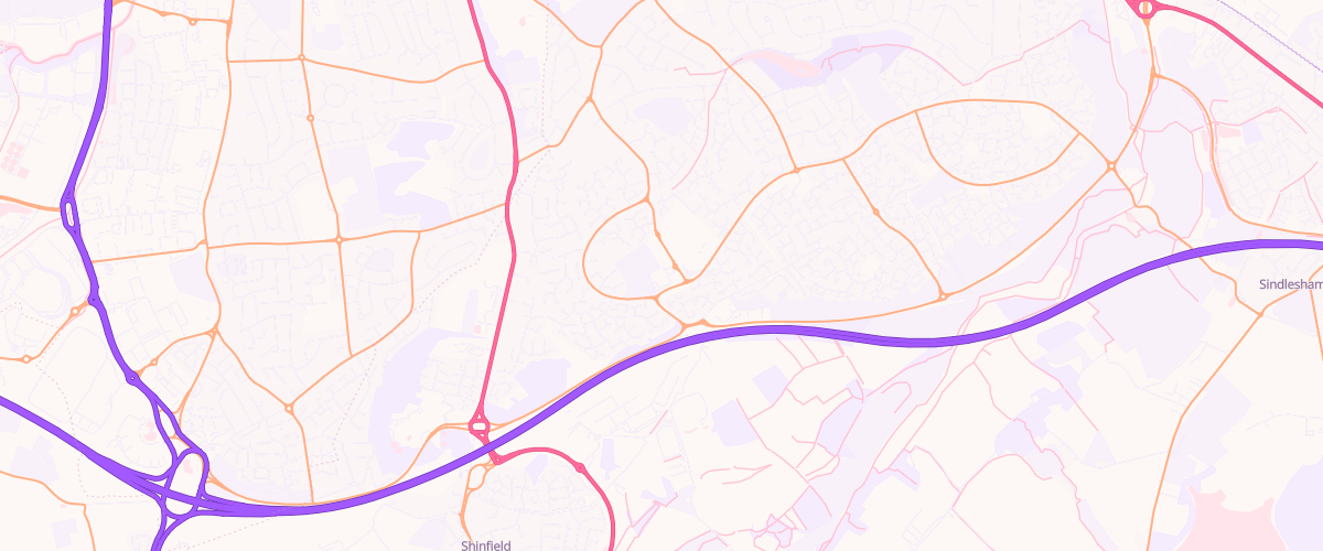 Map showing the location of Eg Lower Earley Pfs