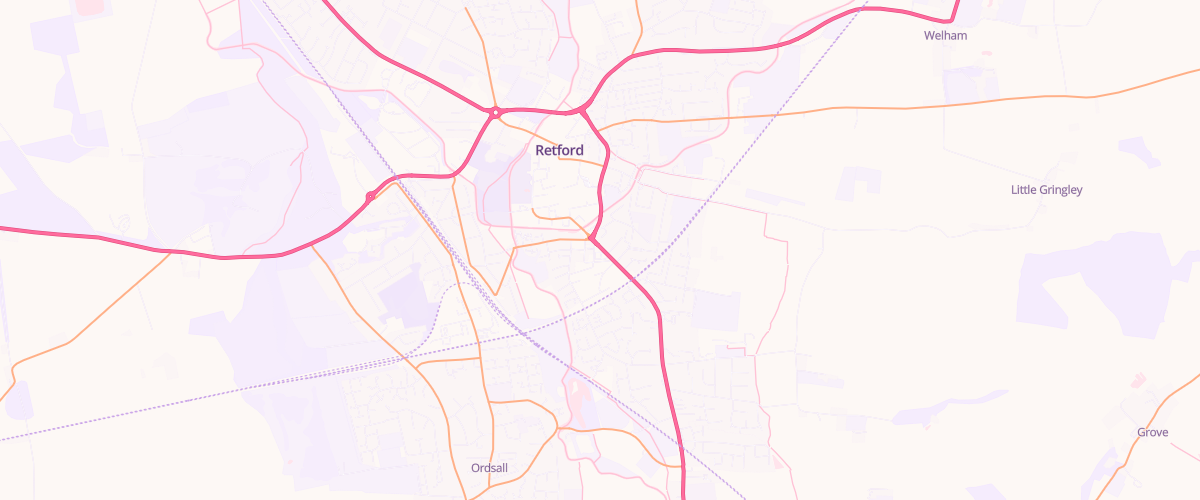 Map showing the location of Asda King Edward Express
