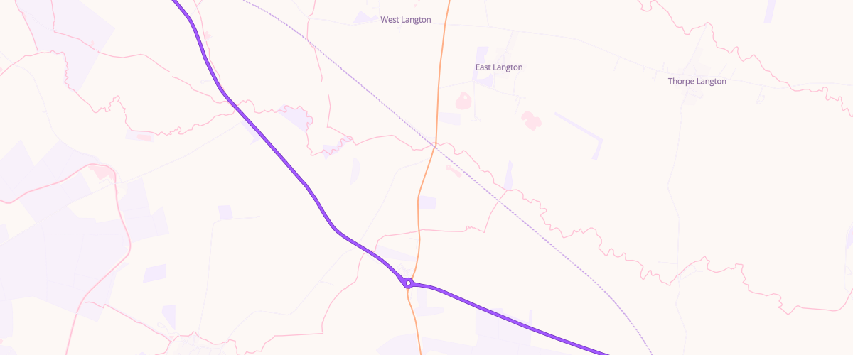 Map showing the location of Market Harborough Sf Connect