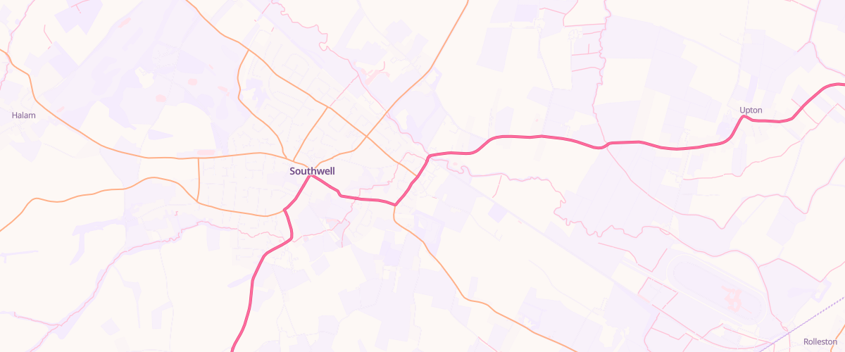 Map showing the location of Southwell Green Sf Connect