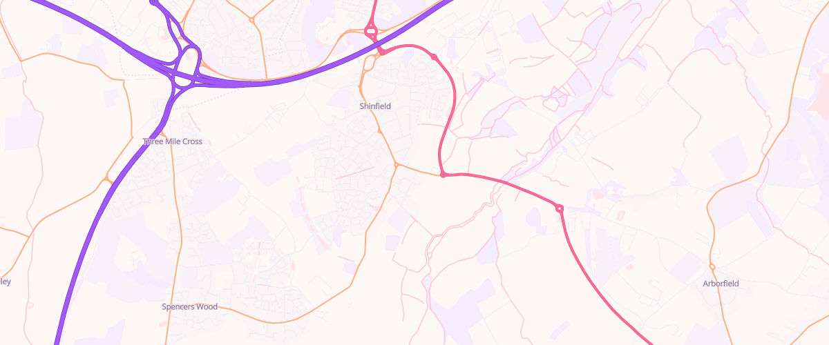 Map showing the location of Asda Shinfield Express Petrol