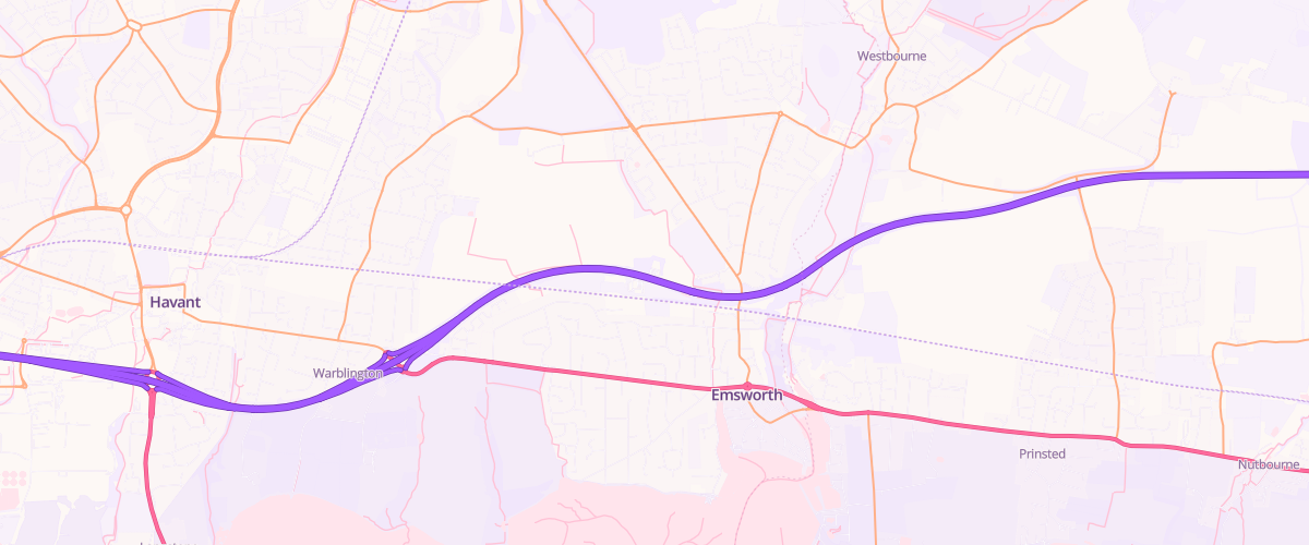Map showing the location of Shell Co-Op Emsworth