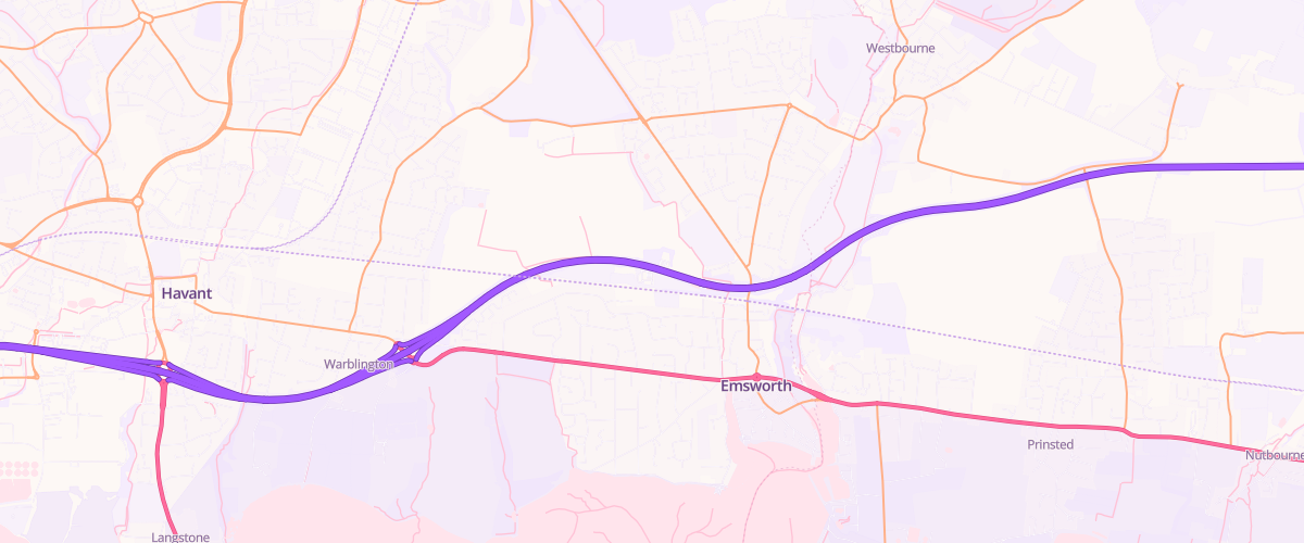 Map showing the location of Emsworth Sf Connect