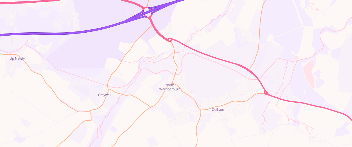 Map showing the location of Mfg North Warnborough