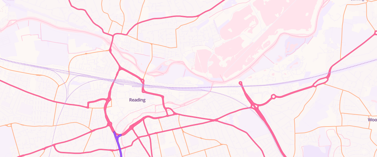 Map showing the location of Reading Extra Petrol Filling