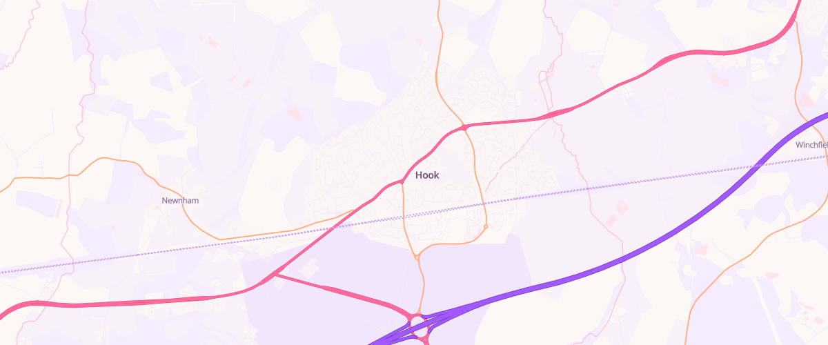 Map showing the location of Elite Garages Hook