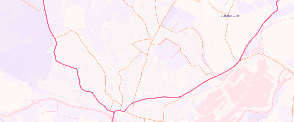 Map showing the location of Emmer Green Esso Express
