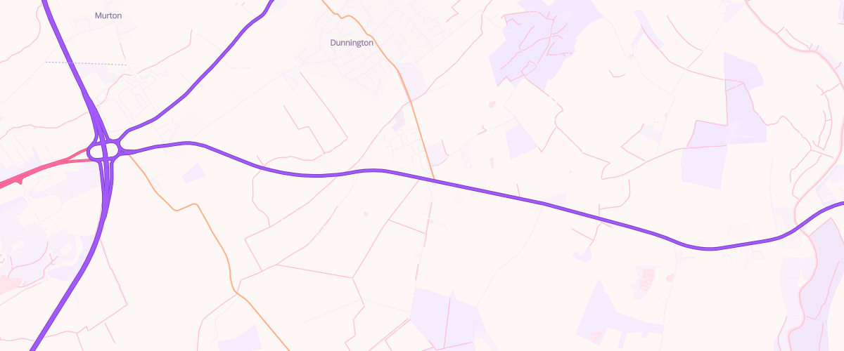 Map showing the location of Hull Road Filling Station