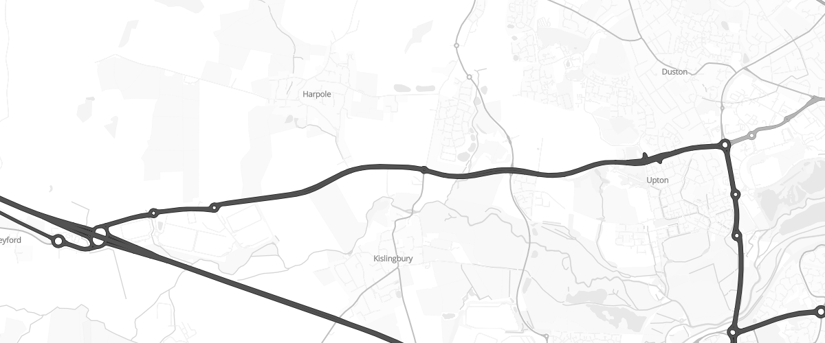 Map showing the location of Shell Co-Op Kislingbury