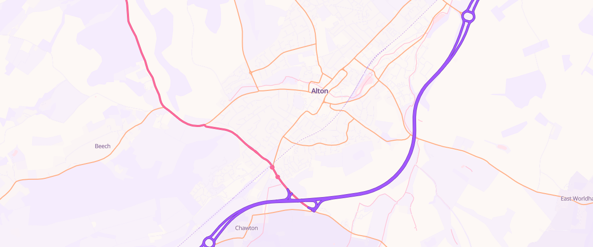 Map showing the location of Mfg Alton