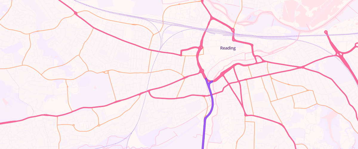 Map showing the location of Tilehurst Sf Connect