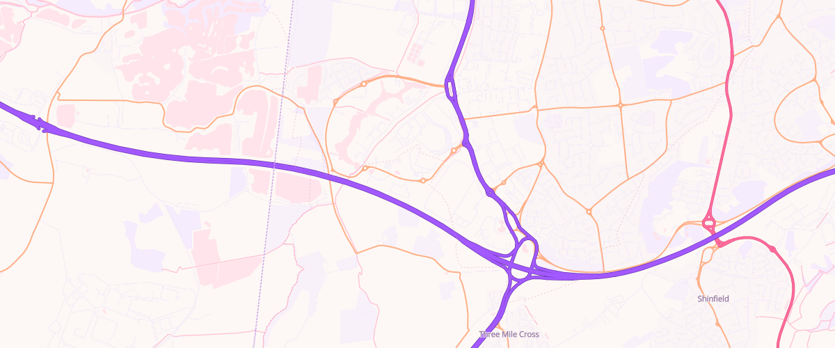 Map showing the location of Costco Wholesale Reading