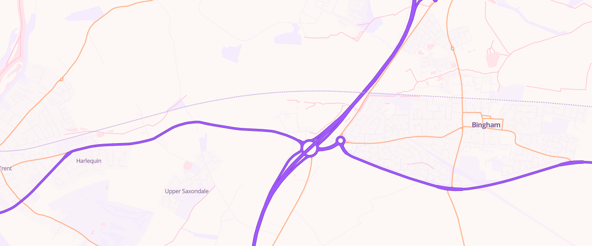 Map showing the location of Shell Little Waitrose Saxondale