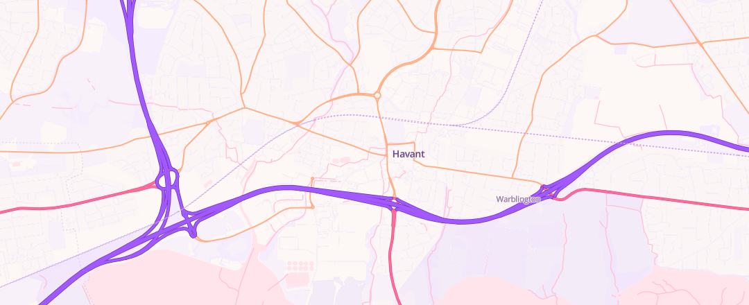 Map showing Alandown Motors Ltd, Havant