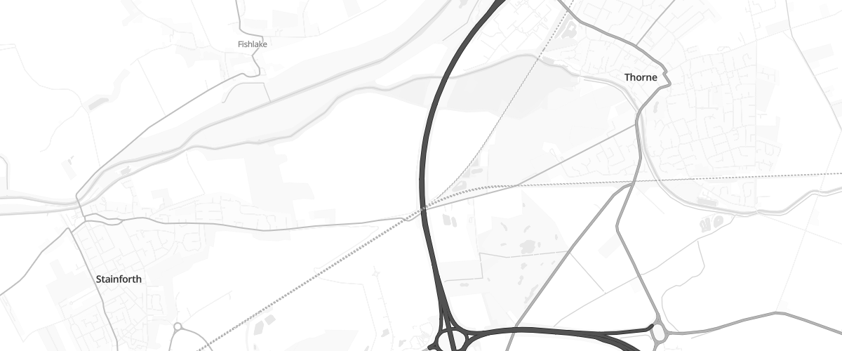 Map showing the location of Doncaster Service Area