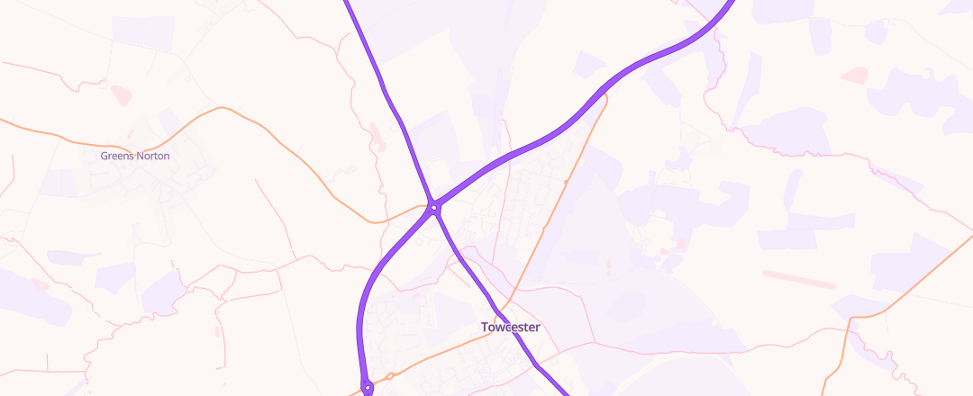 Map showing Porsche Centre Silverstone, Towcester