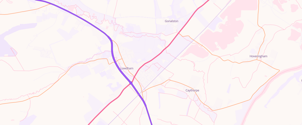 Map showing the location of John Harrison Lowdham Ltd