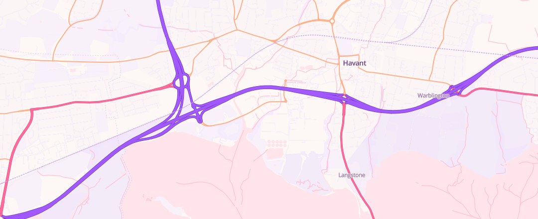 Map showing Deesand Ltd, Havant