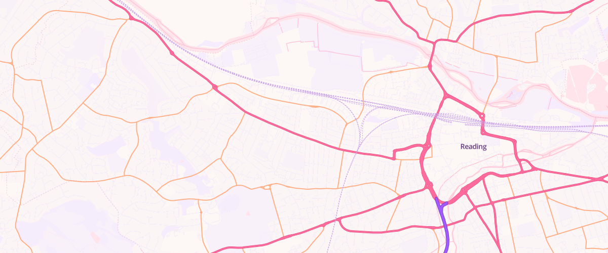 Map showing the location of Reading W Extra Petrol