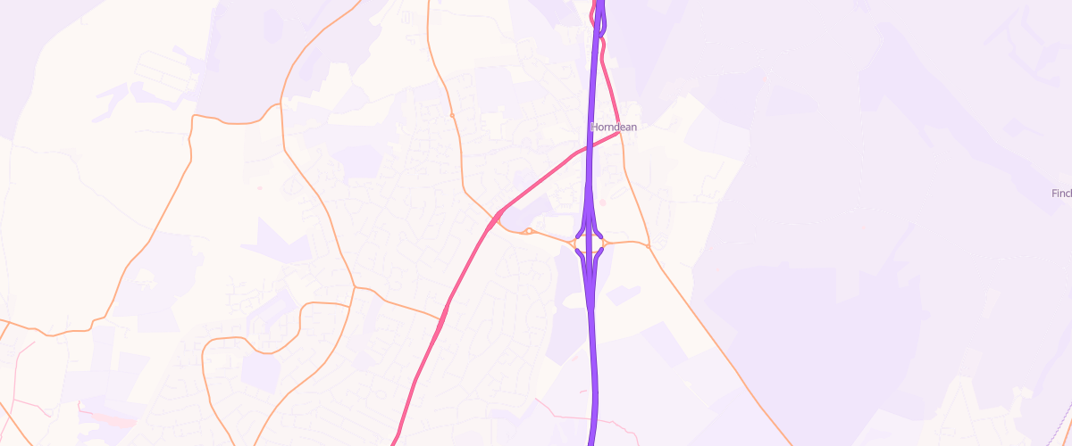 Map showing the location of Mfg Morrisons Horndean